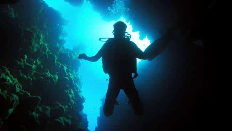 deep dive with trimix gas mix