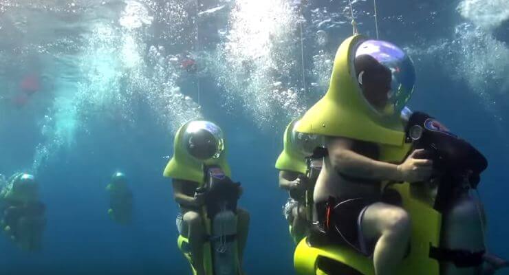 breathing observation submersible scooter