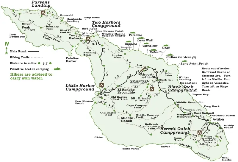 catalina dive sites map