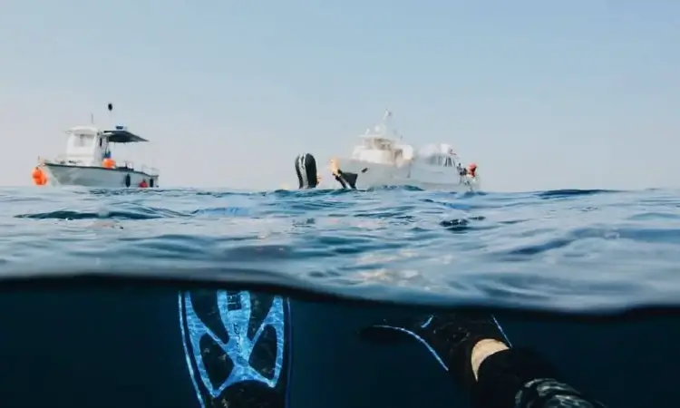 snorkeling by the boat