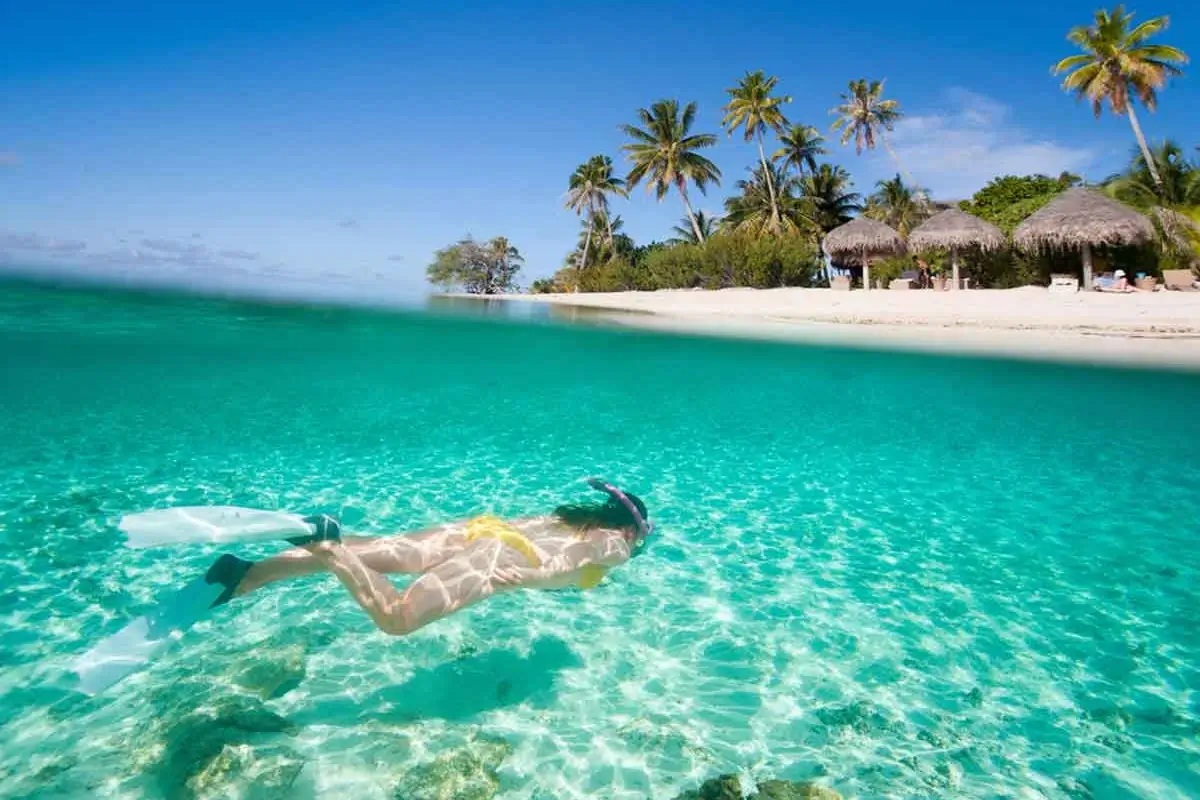 snorkeling from shore